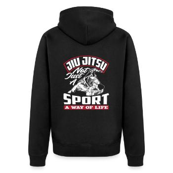 Le Jiu Jitsu n'est pas seulement un sport, un mode de vie - Veste à capuche bio Premium Unisexe - noir - Dos - Nico (187cm)