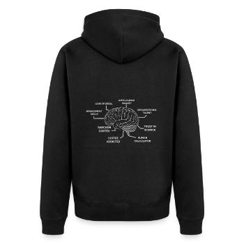 Daten Oder Es Passierte Nicht Big Data - Unisex Premium Bio Zip Hoodie - Schwarz - Hinten - Nico (187cm)