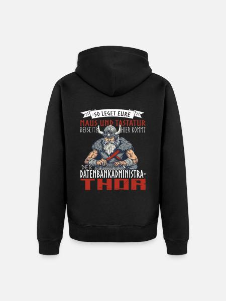 Datenbankadministrathor Codierung Datenanalyst - Unisex Premium Bio Zip Hoodie - Schwarz