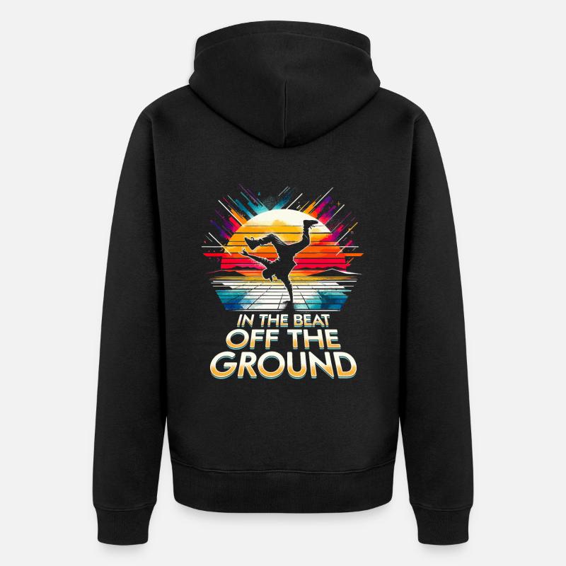 Breakdance B-boy Breakdancing - Unisex Premium Organic Zip Hoodie - black