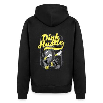 Pickleball Dink Hustle - Veste à capuche bio Premium Unisexe - noir - Dos - Nico (187cm)