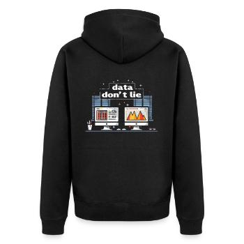 Behavioral Analyst Data Coding - Unisex Premium Organic Zip Hoodie - black - Back - Nico (187cm)