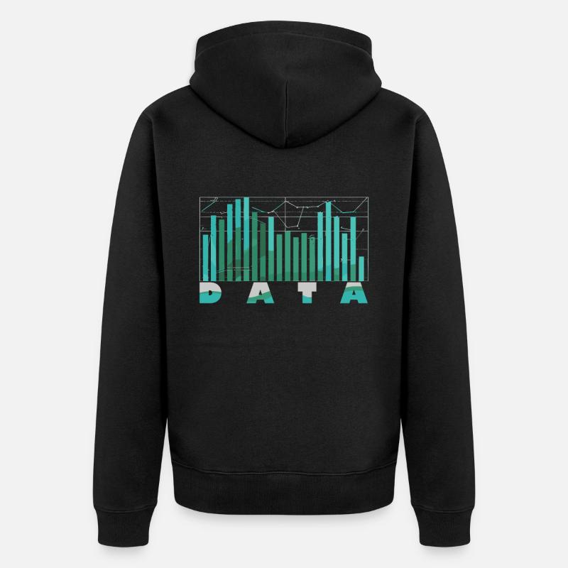 Behavioral Analyst Data Coding - Unisex Premium Organic Zip Hoodie - black