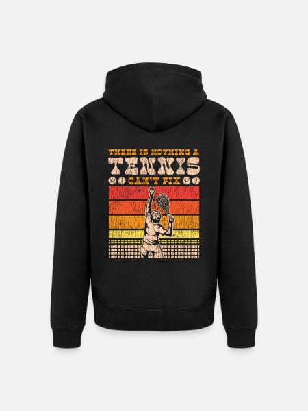 Funny Tennis Player Racket There - Unisex Premium Organic Zip Hoodie - black