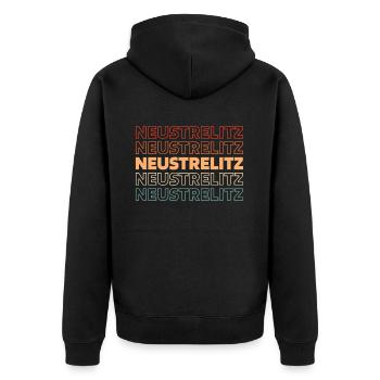 Ville allemande de Neustrelitz, Mecklembourg-Poméranie occidentale - Veste à capuche bio Premium Unisexe - noir - Dos - Nico (187cm)