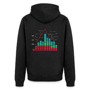 Behavioral Analyst Data Coding - Unisex Premium Organic Zip Hoodie - black - Back - Nico (187cm)