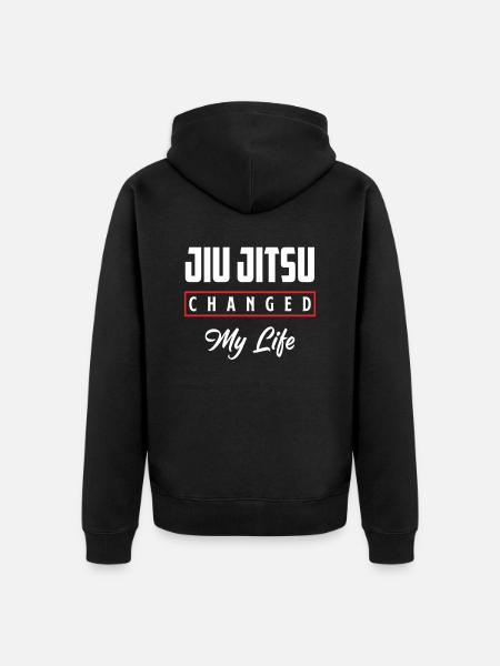 Jiu Jitsu Changed My Life - Unisex Premium Organic Zip Hoodie - black
