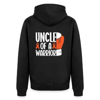 Leukämie Bewusstsein Blutkrebs Bekämpfung - Unisex Premium Bio Zip Hoodie - Schwarz - Hinten - Nico (187cm)