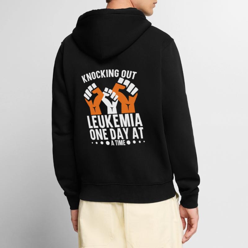 Leukämie Bewusstsein Blutkrebs Bekämpfung Unisex Premium Bio Zip Hoodie