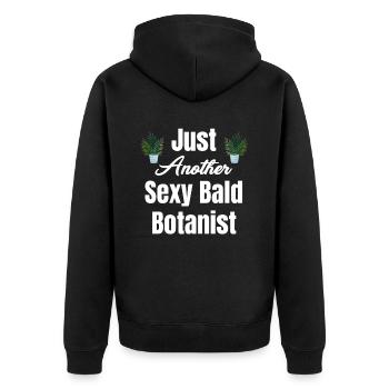 Juste un autre botaniste chauve sexy, - Veste à capuche bio Premium Unisexe - noir - Dos - Nico (187cm)