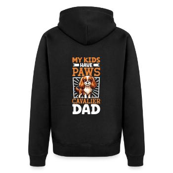 Cavalier King Charles Spaniel Dad - Veste à capuche bio Premium Unisexe - noir - Dos - Nico (187cm)