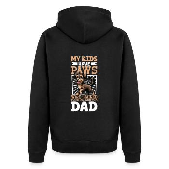 Cesky fousek Papa - Veste à capuche bio Premium Unisexe - noir - Dos - Nico (187cm)