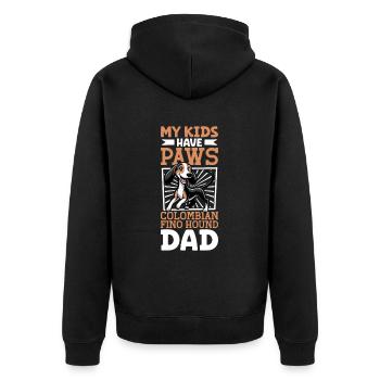 Papa colombien Fino Hound - Veste à capuche bio Premium Unisexe - noir - Dos - Nico (187cm)