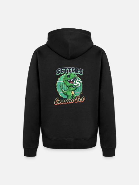 Funny Volleyball Setters Gonna Set - Unisex Premium Organic Zip Hoodie - black