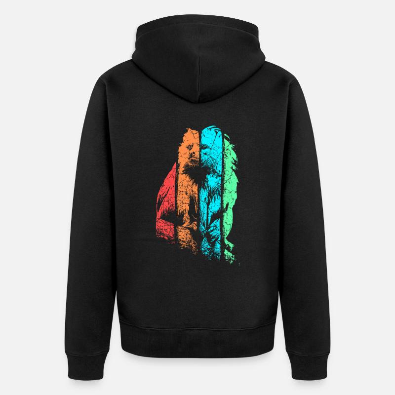 Singe Tamarin Primate - Veste à capuche bio Premium Unisexe - noir