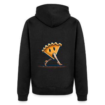 Pumpkin Pie Ghoul Delicious Halloween Design - Unisex Premium Organic Zip Hoodie - black - Back - Nico (187cm)