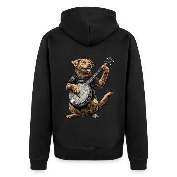 Chesapeake Bay Retriever Chien Bluegrass Banjo Spie - Veste à capuche bio Premium Unisexe - noir - Dos - Nico (187cm)