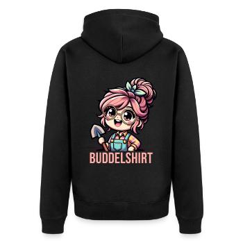 Garten Geschenk Gärtnerin Geburtstag Geschenk - Unisex Premium Bio Zip Hoodie - Schwarz - Hinten - Nico (187cm)