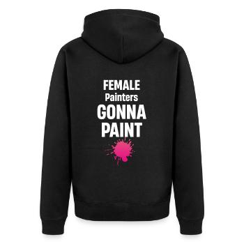 Painters Painting House Illustrators Designers - Unisex Premium Organic Zip Hoodie - black - Back - Nico (187cm)