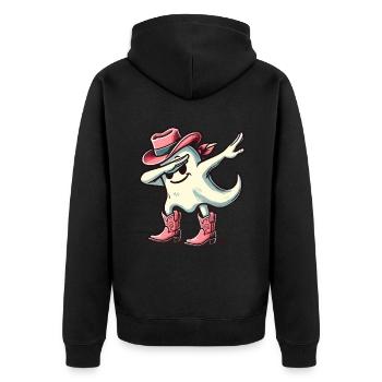 Cowboy Dabbing Ghost Ghoul Dab Halloween - Veste à capuche bio Premium Unisexe - noir - Dos - Nico (187cm)