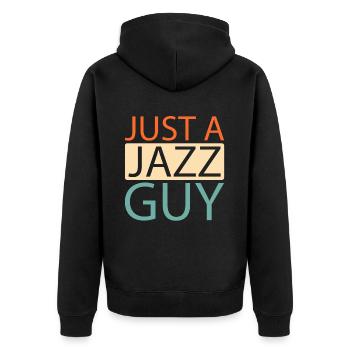 Musique jazz juste un gars de jazz - Veste à capuche bio Premium Unisexe - noir - Dos - Nico (187cm)