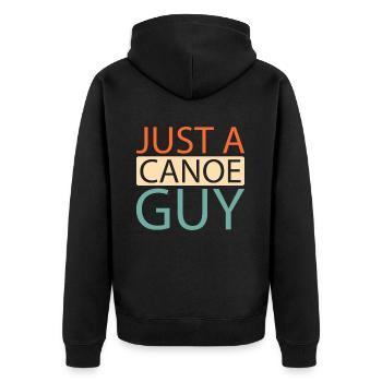 Canoe Canoeist Just A Canoe Guy - Unisex Premium Organic Zip Hoodie - black - Back - Nico (187cm)