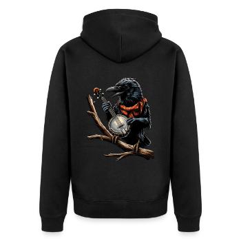 Crow Raven Joueur de banjo bluegrass - Veste à capuche bio Premium Unisexe - noir - Dos - Nico (187cm)