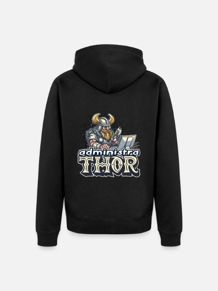 Viking Databaseadministra-thor Nerdy - Unisex Premium Organic Zip Hoodie - black