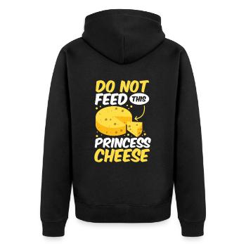 Tolérant au lactose ou intolérant au lactose - Veste à capuche bio Premium Unisexe - noir - Dos - Nico (187cm)