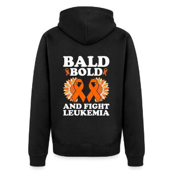 schwestLeukämie Bewusstsein Blutkrebs Bekämpfung - Unisex Premium Bio Zip Hoodie - Schwarz - Hinten - Nico (187cm)