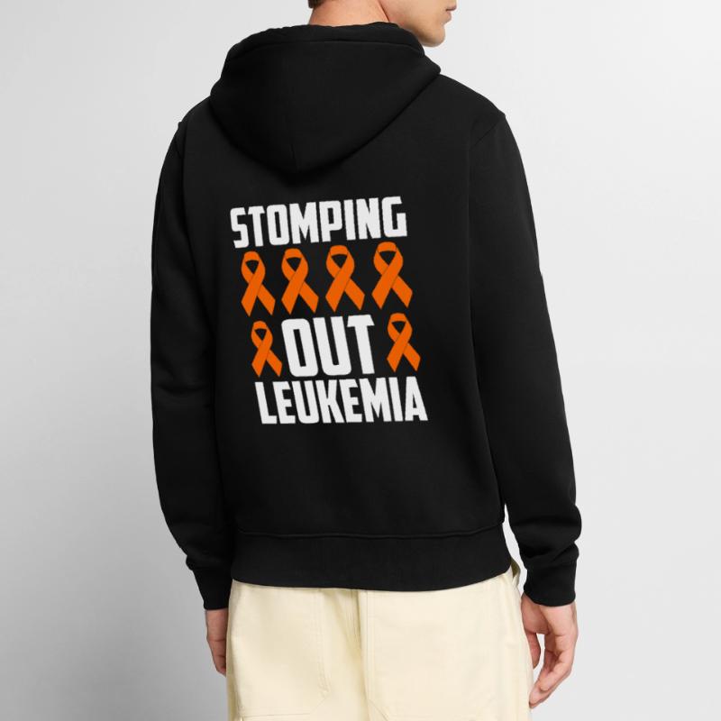 Leukämie Bewusstsein Blutkrebs Bekämpfung Unisex Premium Bio Zip Hoodie