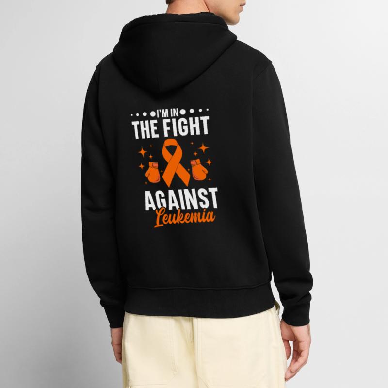Leukämie Bewusstsein Blutkrebs Bekämpfung Unisex Premium Bio Zip Hoodie