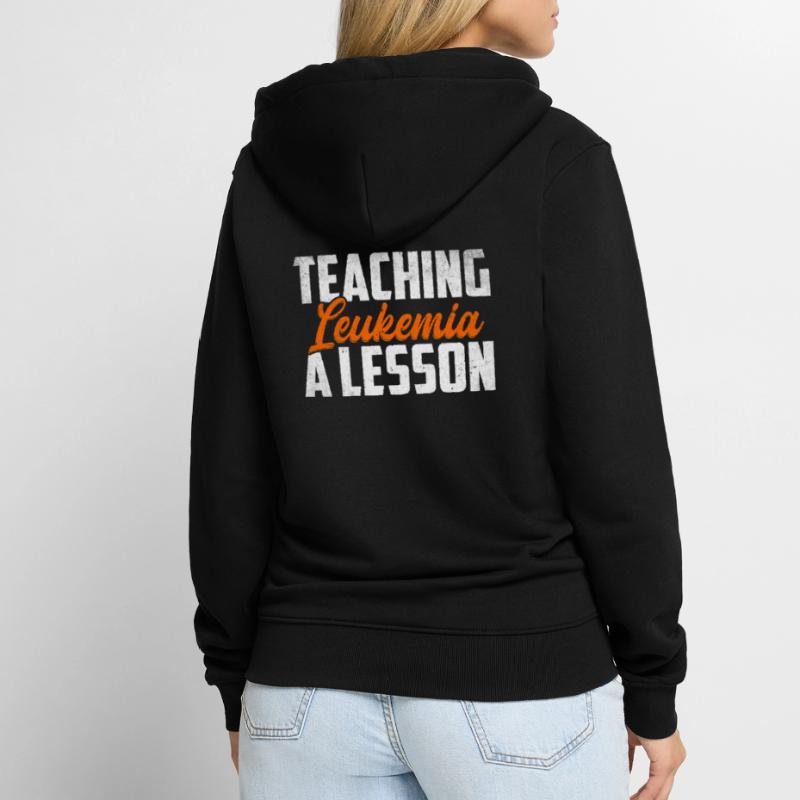 Leukämie Bewusstsein Blutkrebs Bekämpfung Unisex Premium Bio Zip Hoodie