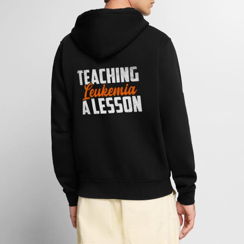 Leukämie Bewusstsein Blutkrebs Bekämpfung Unisex Premium Bio Zip Hoodie