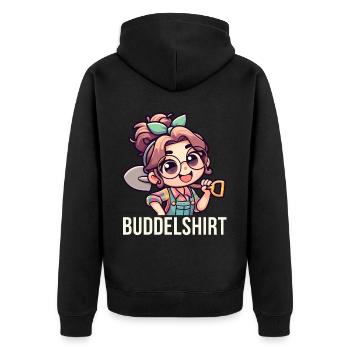 Garten Geschenk Gärtnerin Geburtstag Geschenk - Unisex Premium Bio Zip Hoodie - Schwarz - Hinten - Nico (187cm)