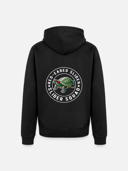 Turtle Red-eared Turtle - Unisex Premium Organic Zip Hoodie - black