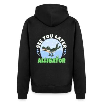 À plus tard Alligator - Veste à capuche bio Premium Unisexe - noir - Dos - Nico (187cm)