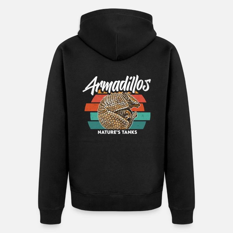 Armadillo - Drôle de dicton - Veste à capuche bio Premium Unisexe - noir