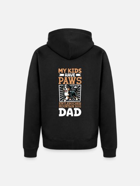 Entlebucher Mountain Dog Dad - Unisex Premium Organic Zip Hoodie - black