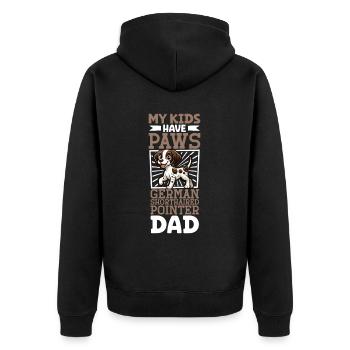 German Shorthair Dad - Unisex Premium Organic Zip Hoodie - black - Back - Nico (187cm)