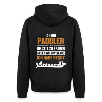 Chapeau de pagayeur immer Recht Drummer Team Paddler - Veste à capuche bio Premium Unisexe - noir - Dos - Nico (187cm)