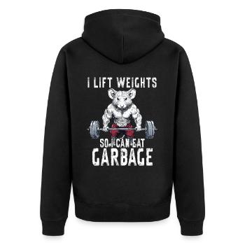 Opossum Haltérophilie Entraînement Gym Cadeau - Veste à capuche bio Premium Unisexe - noir - Dos - Nico (187cm)