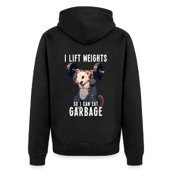 Opossum Gym Cadeau d’entraînement d’haltérophilie - Veste à capuche bio Premium Unisexe - noir - Dos - Nico (187cm)