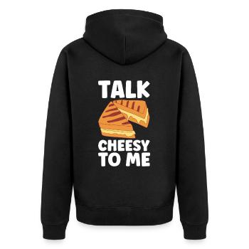 Grilled Cheese Grilled Cheese Foodie Cheese Sandwich - Veste à capuche bio Premium Unisexe - noir - Dos - Nico (187cm)