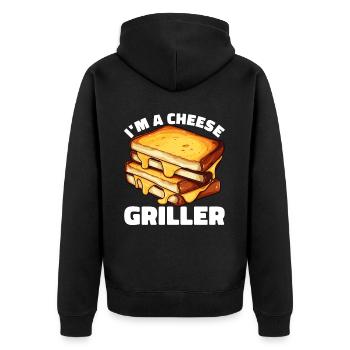 Grilled Cheese Grilled Cheese Foodie Cheese Sandwich - Veste à capuche bio Premium Unisexe - noir - Dos - Nico (187cm)