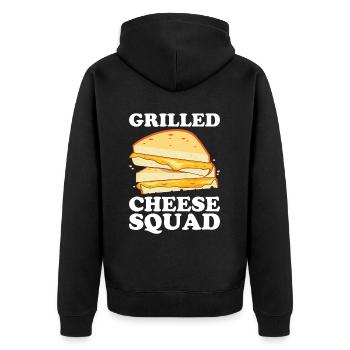 Grilled Cheese Grilled Cheese Foodie Cheese Sandwich - Veste à capuche bio Premium Unisexe - noir - Dos - Nico (187cm)