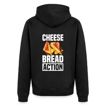 Grilled Cheese Grilled Cheese Foodie Cheese Sandwich - Veste à capuche bio Premium Unisexe - noir - Dos - Nico (187cm)