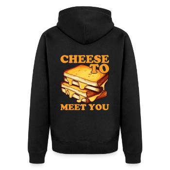 Grilled Cheese Grilled Cheese Foodie Cheese Sandwich - Veste à capuche bio Premium Unisexe - noir - Dos - Nico (187cm)