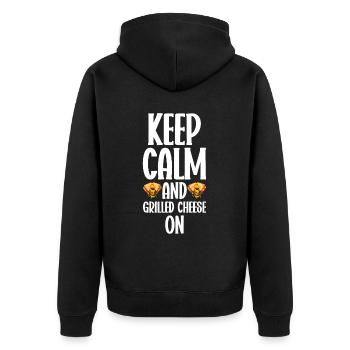 Grilled Cheese Grilled Cheese Foodie Cheese Sandwich - Veste à capuche bio Premium Unisexe - noir - Dos - Nico (187cm)