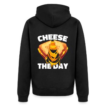 Grilled Cheese Grilled Cheese Foodie Cheese Sandwich - Veste à capuche bio Premium Unisexe - noir - Dos - Nico (187cm)